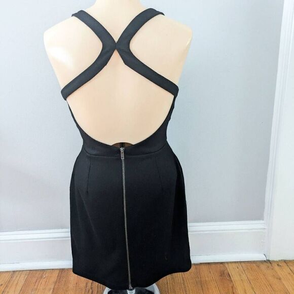 UO Silence and Noise Open Back Ponte Dress Black - Picture 2 of 5